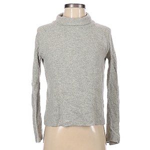 Madewell Thermal Long Sleeve Turtleneck Knit Sweater Gray / Grey